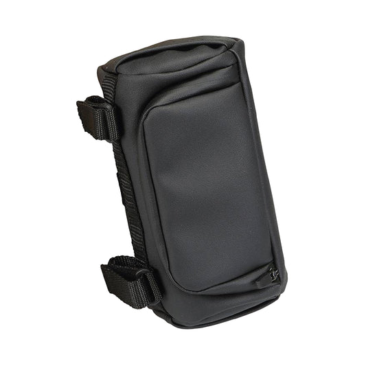 Sacoche de cintre ges gorla cyclindre noir cuir synthetique deperlant fixation velcros 3l l22 x diam 12cm