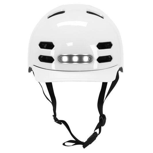 Newton City V4 Adult Cycling Helmet Gloss White In-Mold with Visor