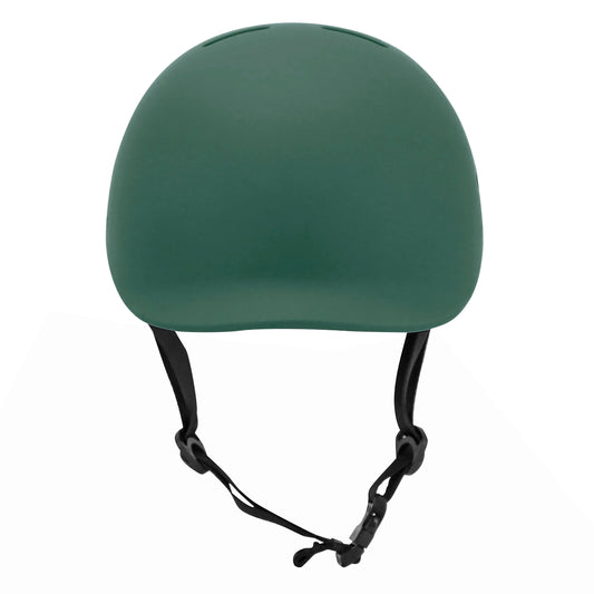 Newton adult city urban matte green in-mold bike helmet with visor and lock