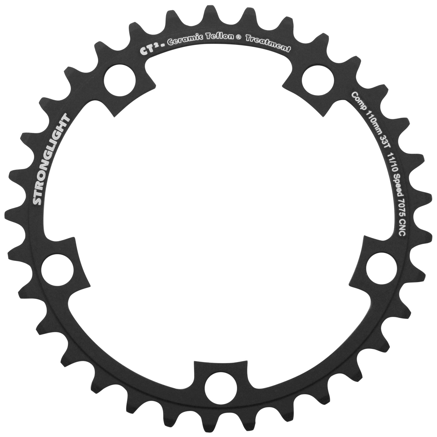 Plateau route Stronglight CT2 D110 33D int Shimano noir 10-11V