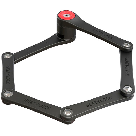 Foldable bike lock - Seatylock mini 75 cm black-red key-operated folding lock