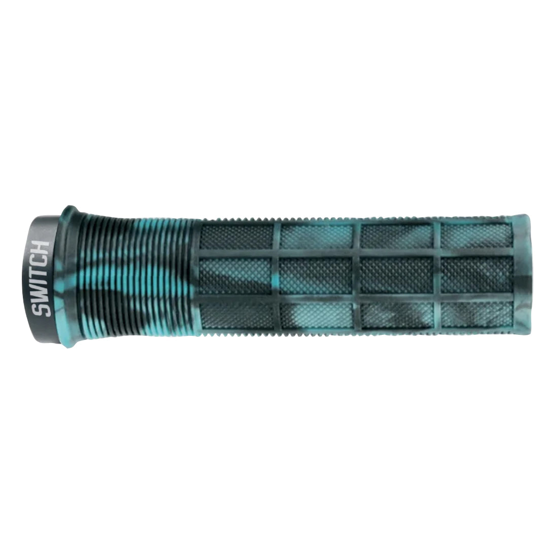 Poignées City VTT Switch Supergrip lock-on smoke bleu clair