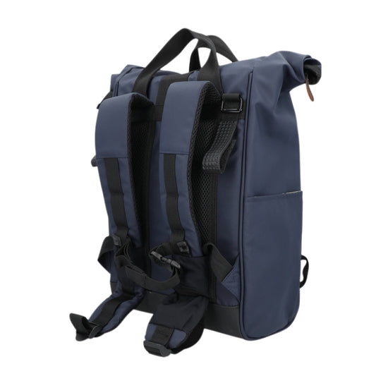 Sacoche arrière vélo Hapo.g roll-Top bleu medium convertible sac à dos 53x26x16cm vendu à l'unité / fixation crochets sur porte bagage