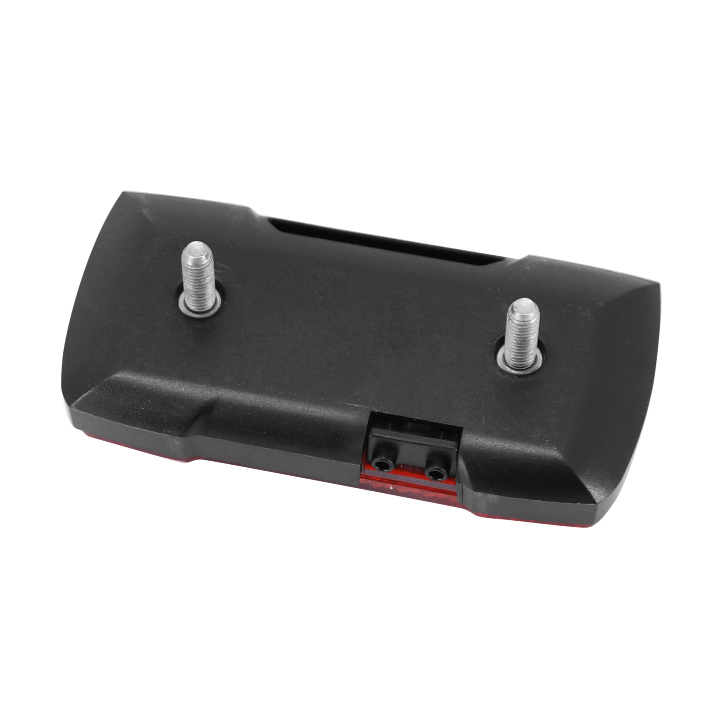 Rear 6V dynamo bicycle light. Herrmans h-trace on black rear rack - 50mm bolt spacing