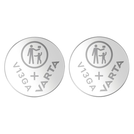 Varta LR44 V13GA Alkaline 1.5V button cell batteries, pack of 2