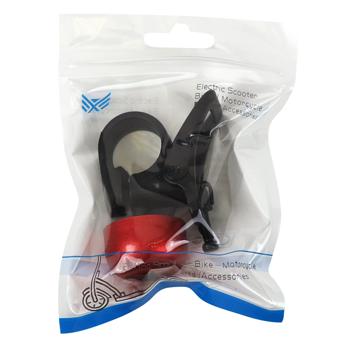 Sonette-timbre pour trottinette xiaomi pro, pro 2, 1s, essential, mi 3, m365 noir-rouge PCP