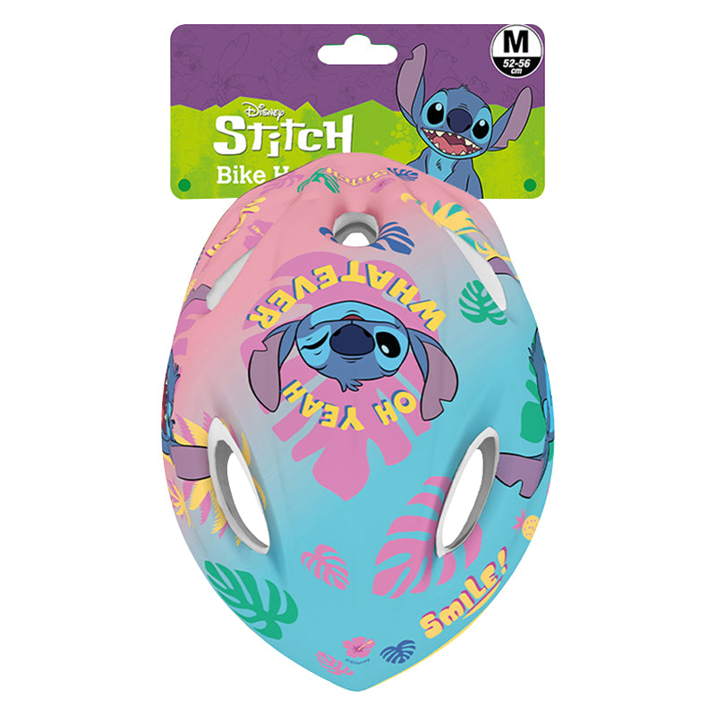Casque vélo enfant Disney stitch rose avec molette réglage