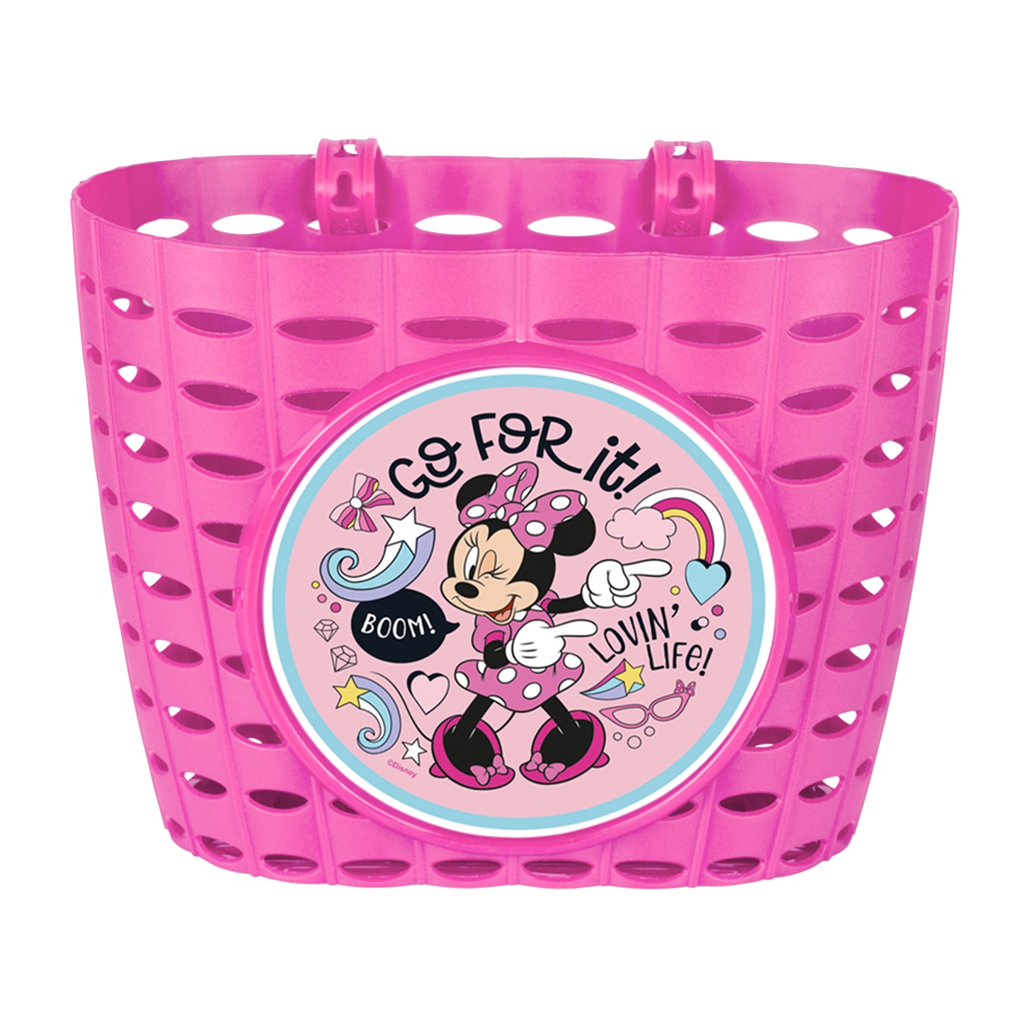 Panier avant enfant Minnie rose Disney
