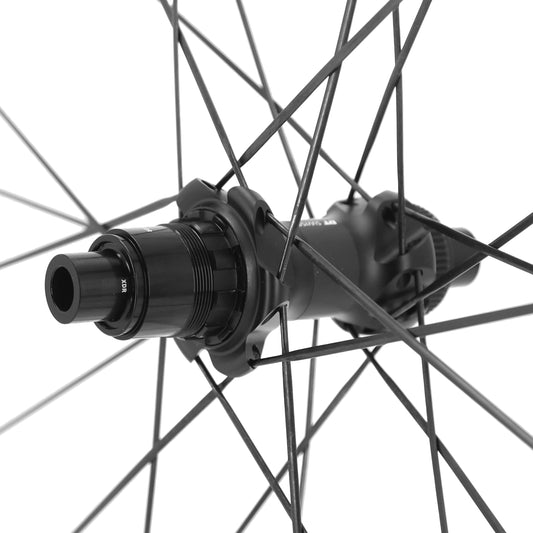 Roues gravel disque 700 DT Swiss E1800 centerlock cassette SRAM XDR 12V tubeless ready axe traversant 12-100-12-142mm noir hauteur jante 23mm (paire) offre spéciale