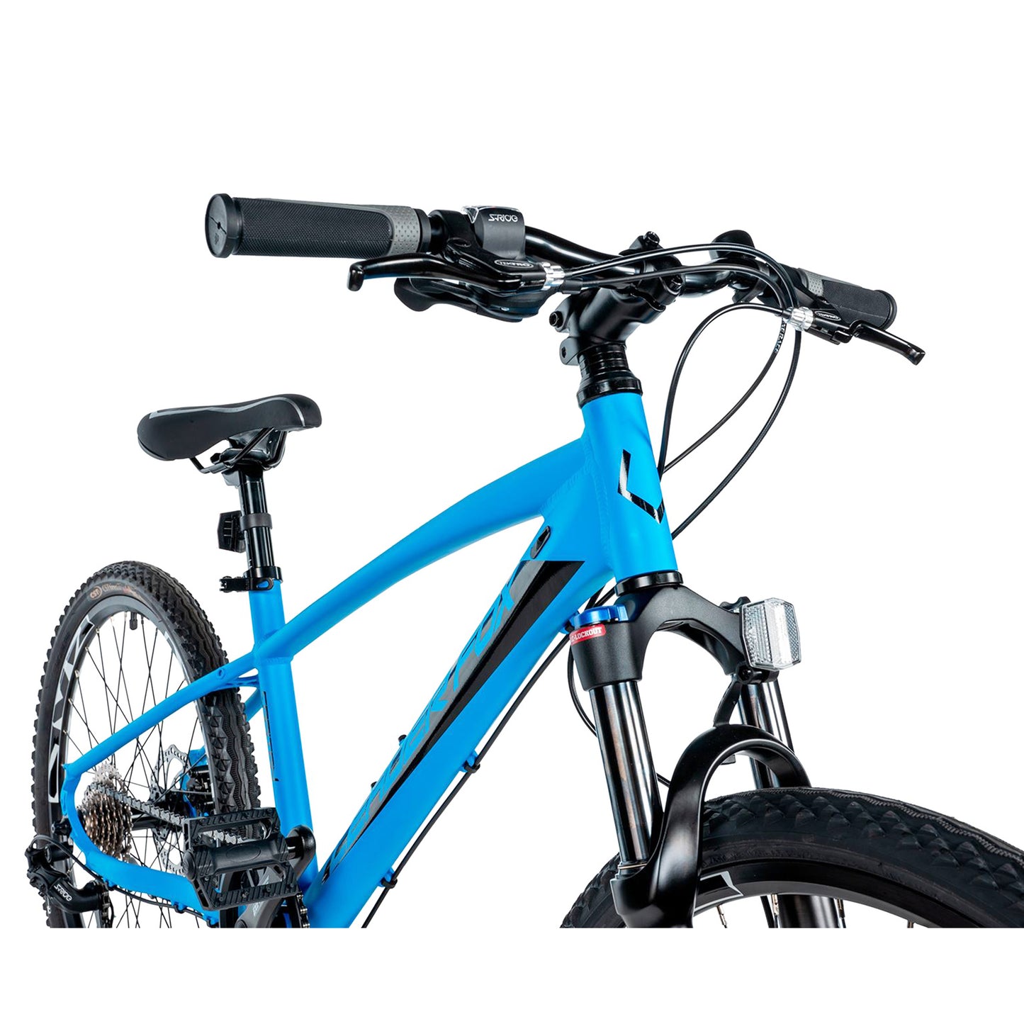 24-inch Leader Fox Capitan Boys' Blue Matte 8-Speed Mountain Bike