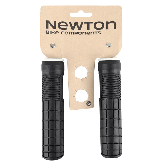 Poignées City VTT Newton lock-on rubber noir 138mm sans bouchon
