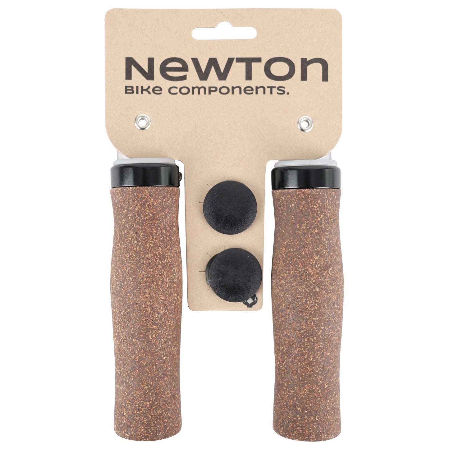 Poignées VTC City Newton effet liège marron lock-on 131mm