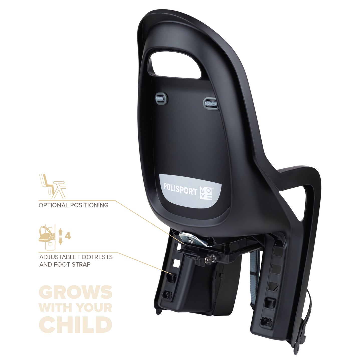 Polisport Groovy AVS Rear Child Seat for Pannier Rack