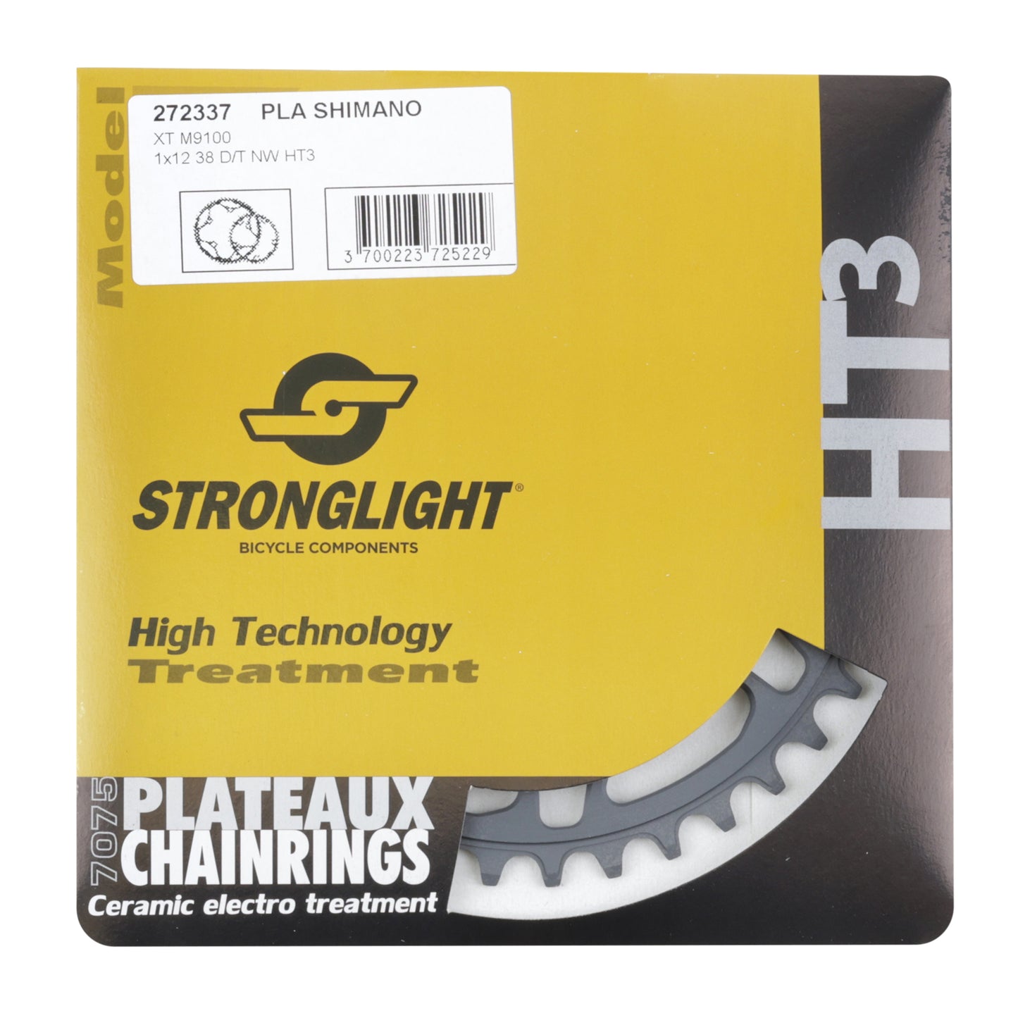 Plateau VTT DM Boost Stronglight pour Shimano M9100 mono 38D