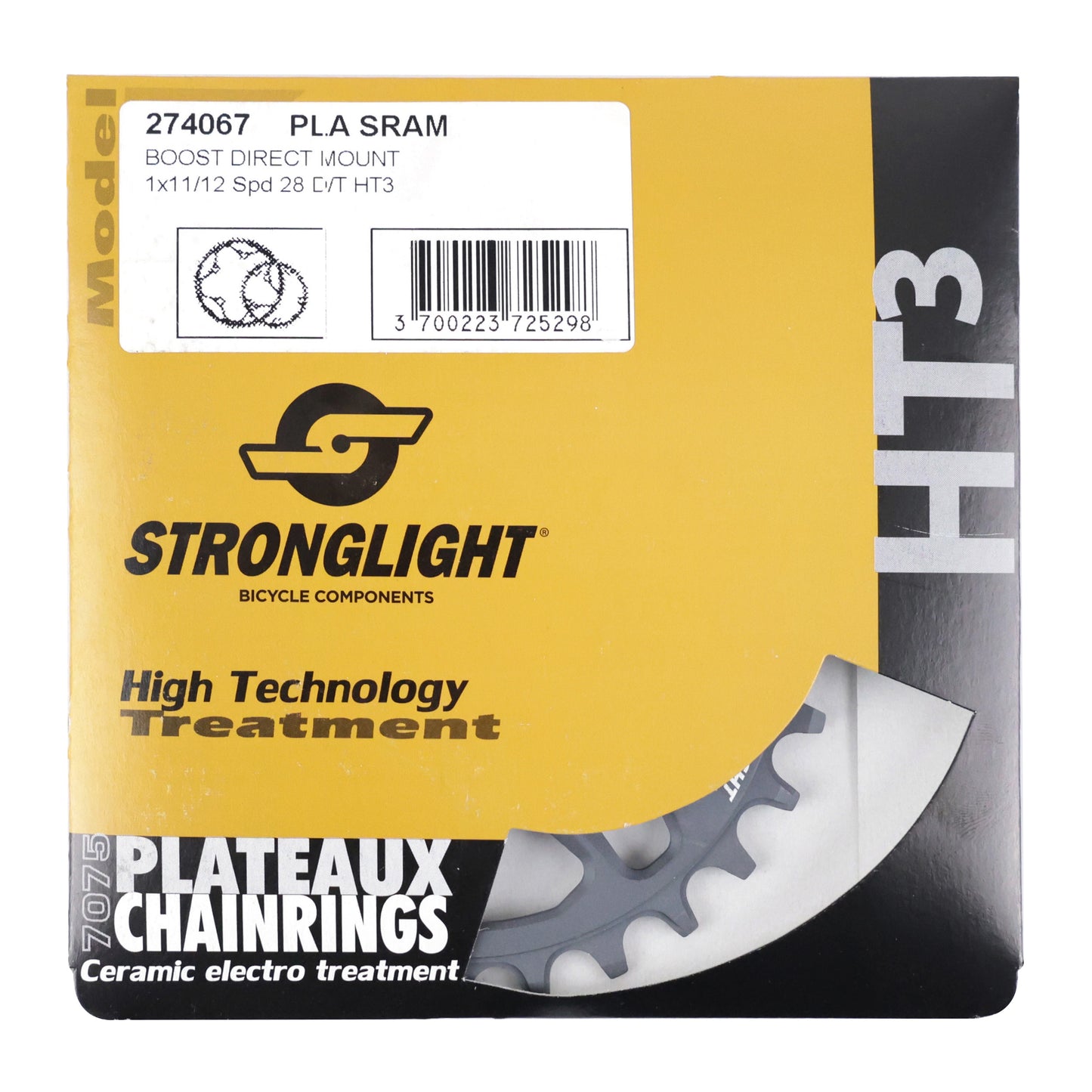 Plateau VTT direct mount Stronglight pour SRAM X01 XX1 28D 12V
