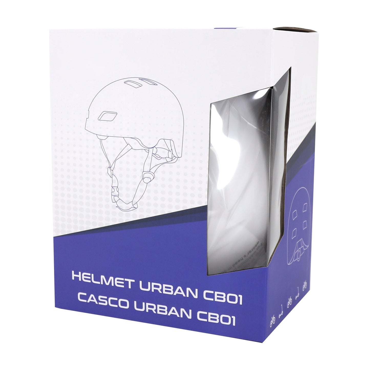Casque vélo-trottinette adulte urbain-city cb01 blanc PCP