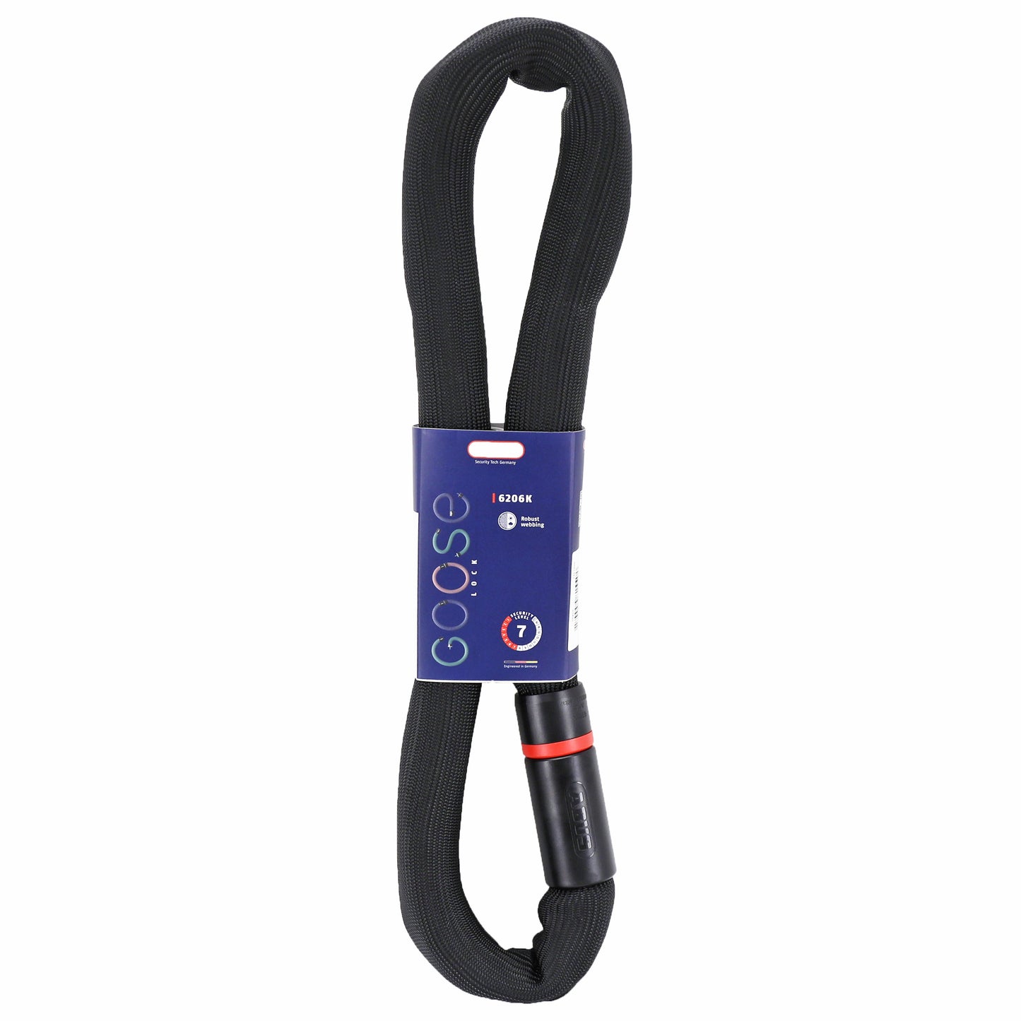 Antivol vélo chaîne à clé Abus goose lock 6206k diam 6 mm longueur 110 cm avec serrure intégrée -niveau sécurité 7-