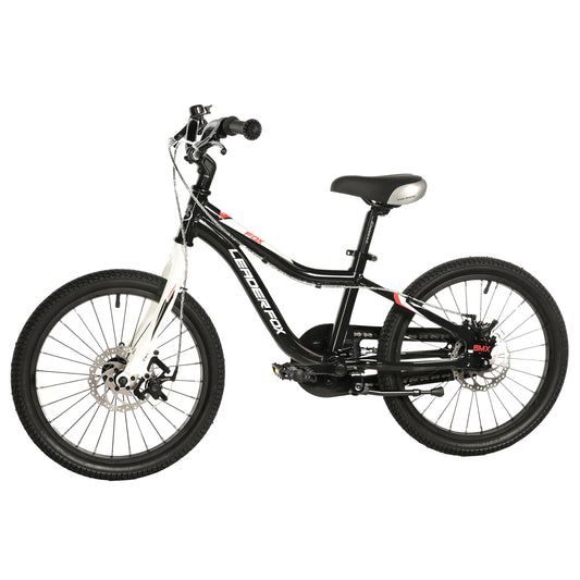 Kids' 18-inch Leader Fox Bike, Black, Disc Brake (115-125 cm)