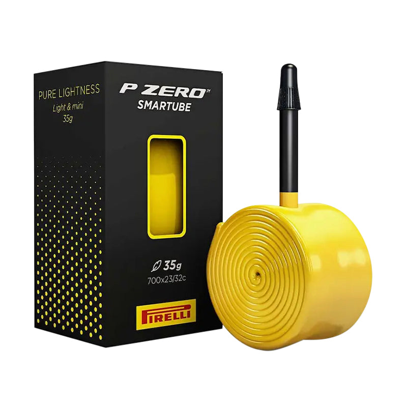 Chambre à air vélo 700 x 23-32 Pirelli p zero smartube tpu valve presta jaune - noir 80 mm