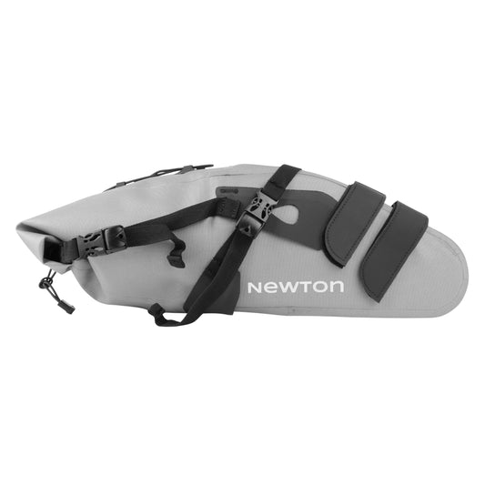 Newton 16L Grey Waterproof Bicycle Saddle Bag Velcro Fastening L 60cm x W 15cm x H 16cm