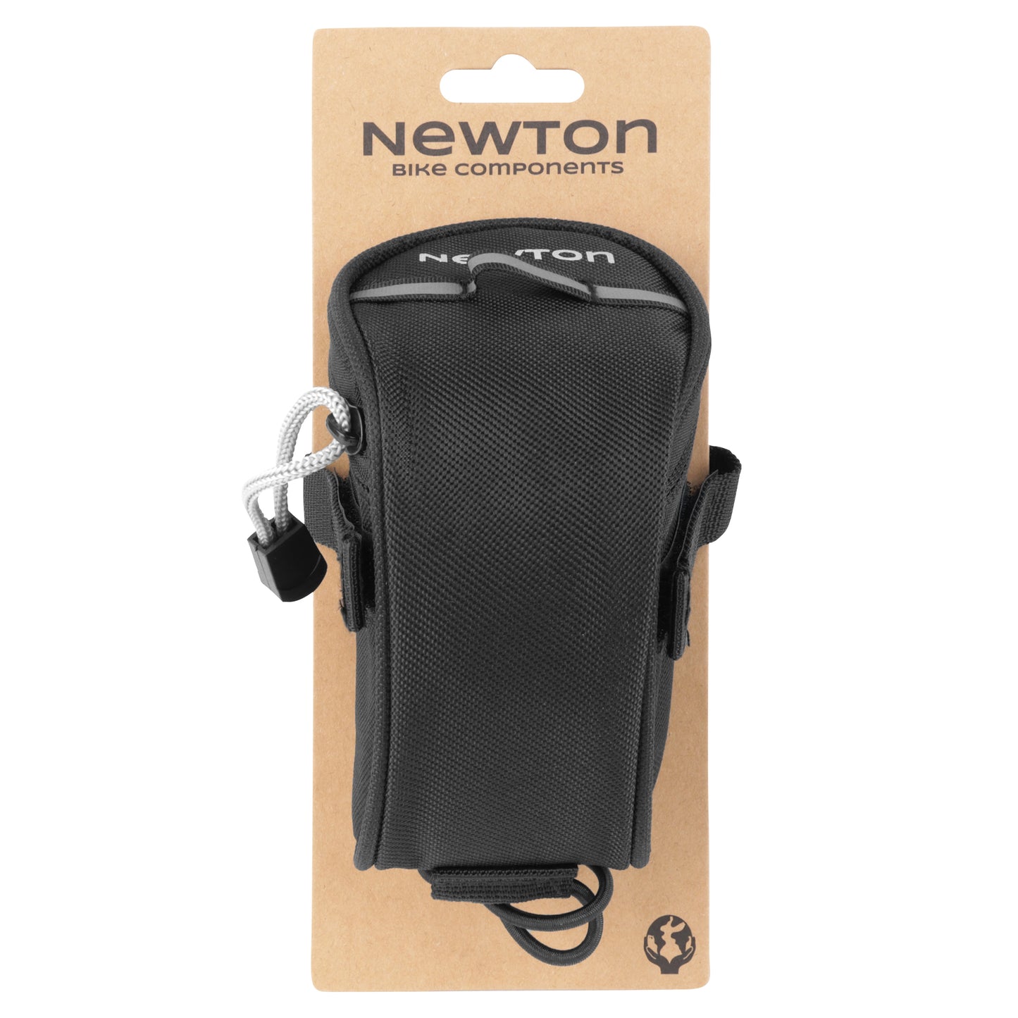 Newton 0.9l Black Bicycle Saddle Bag with Velcro Fastening L 135cm x W 95cm x 80cm