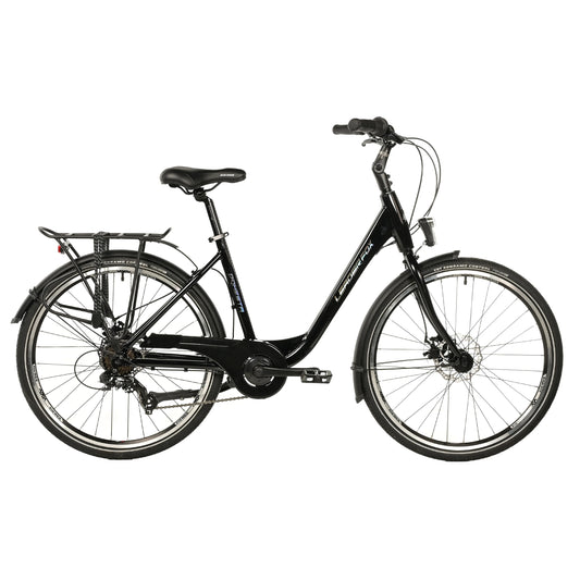 26 Leader Fox Domesta Women's 7-Speed Black Aluminum Frame City Bike