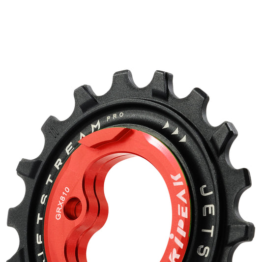 Tripeak aopw derailleur pulley 11-18 tooth ceramic 12-11x2sp. Shimano GRX RX810 - 815 - 820 red set of 2
