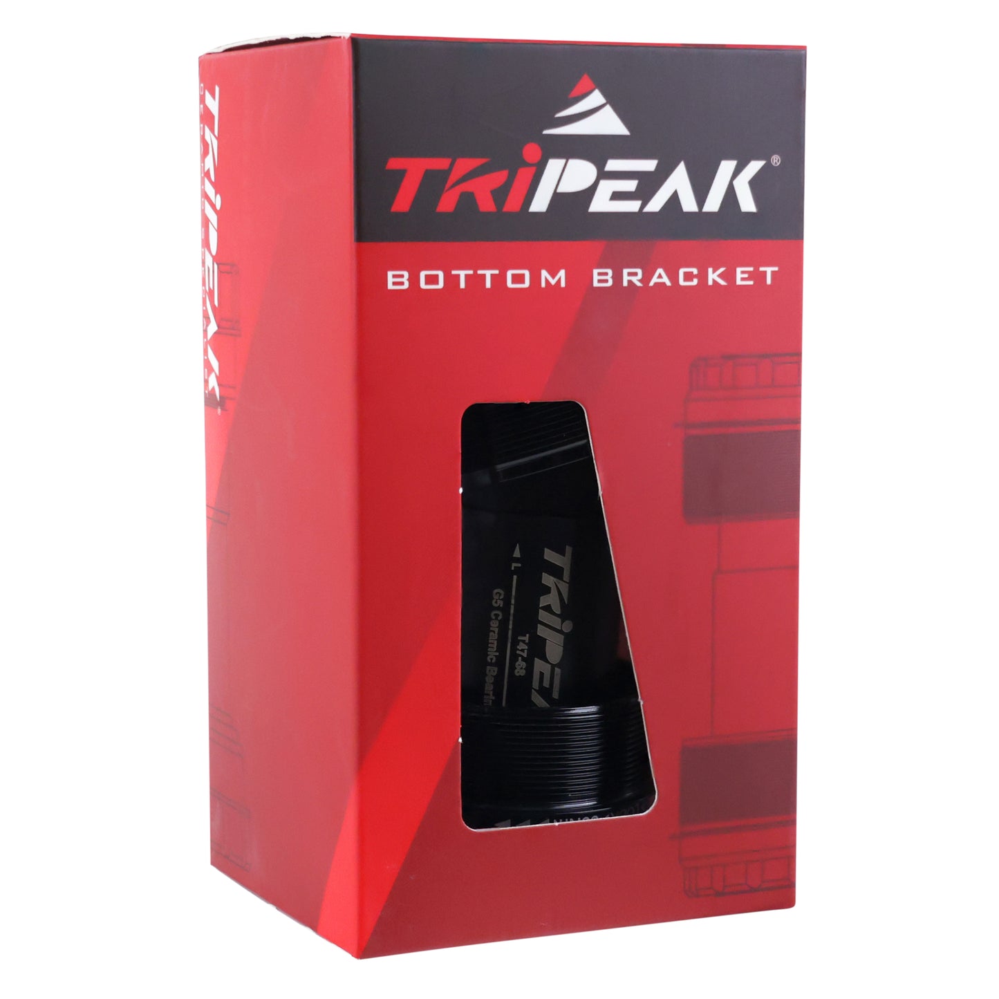Tripeak 3-in-1 ceramic integrated threaded bottom bracket, road/MTB, 68-73 mm shell, 47 mm diameter, for 24 mm/28.99 mm/30 mm axle (Sram DUB/Rotor 3D/Shimano compatible)