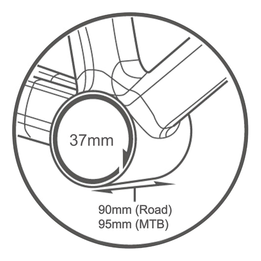 Integrated road bottom bracket press-fit Tripeak ceramic BB 90-95 mm diameter 37 for 24 mm axle (Shimano/Trek compatible)