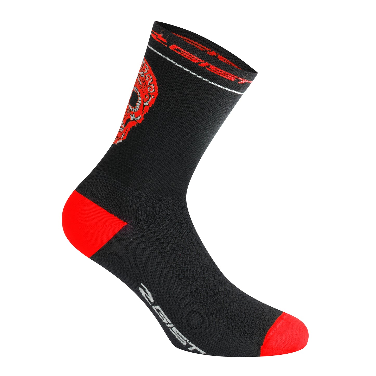 Chaussettes Socquettes Été Gist Crâne Noir Rouge Hauteur 18cm