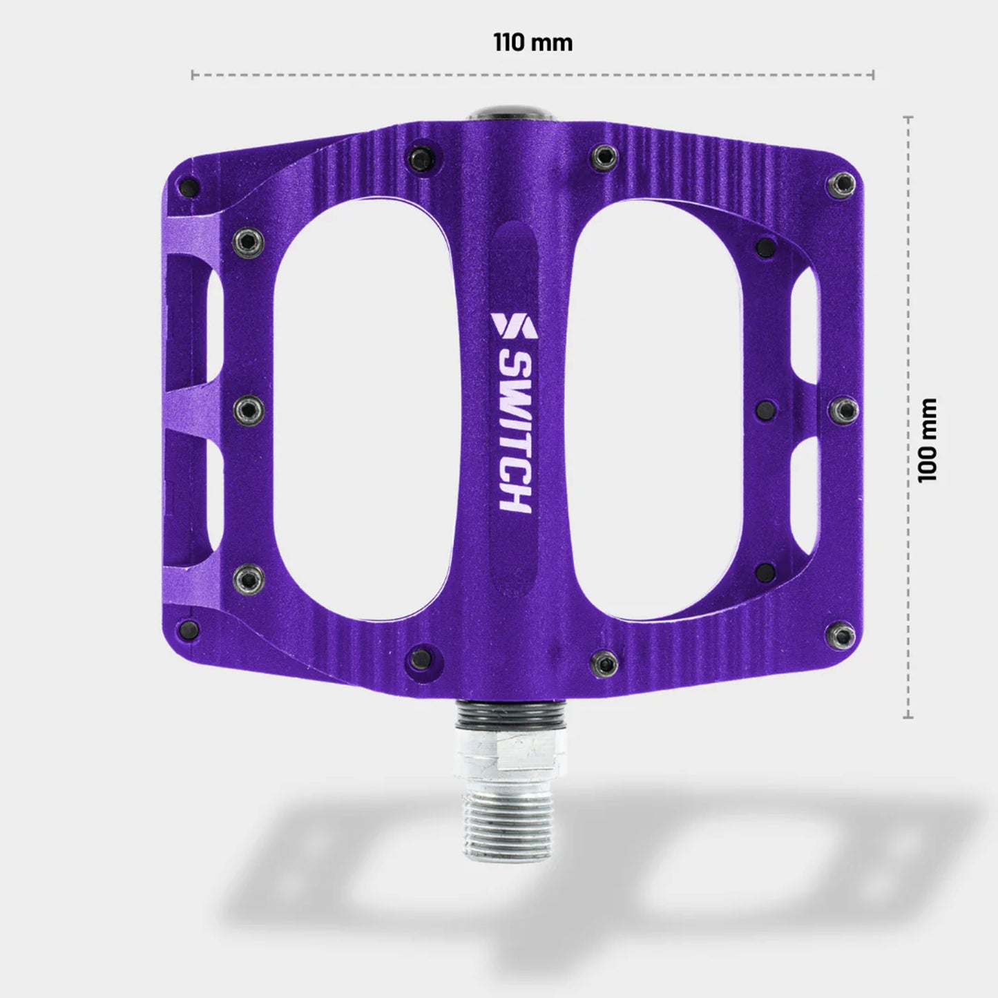 Pédale VTT BMX Switch XL Freeride alu CNC violet 9/16