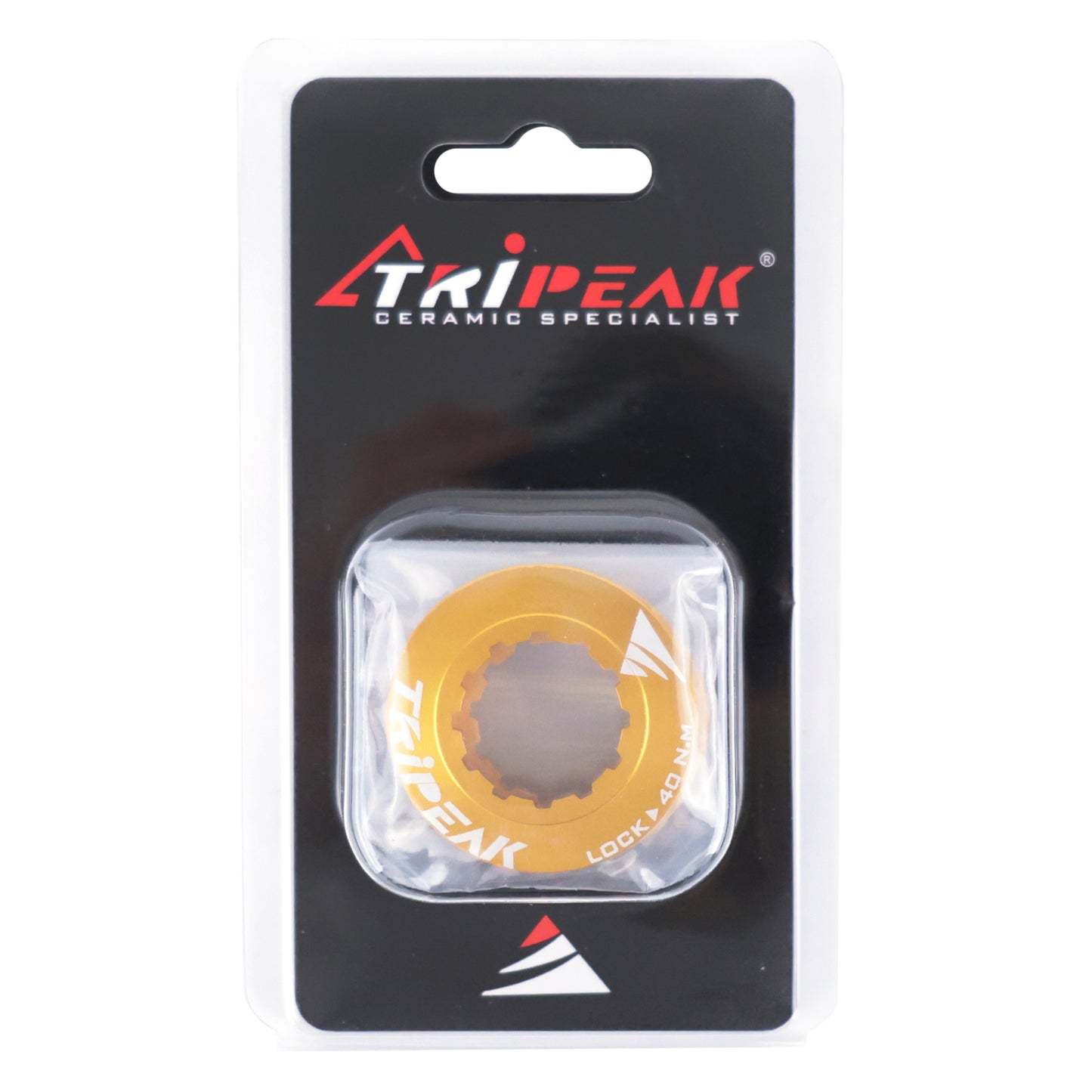 Ecrou disque de frein Centerlock Tripeak aluminium ultra léger 7g or - serrage interne (vendu à la paire)