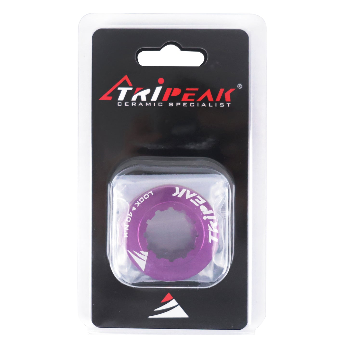 Tripeak Centerlock ultra-light 7g purple aluminum disc brake lockring - internal tightening (sold in pairs)