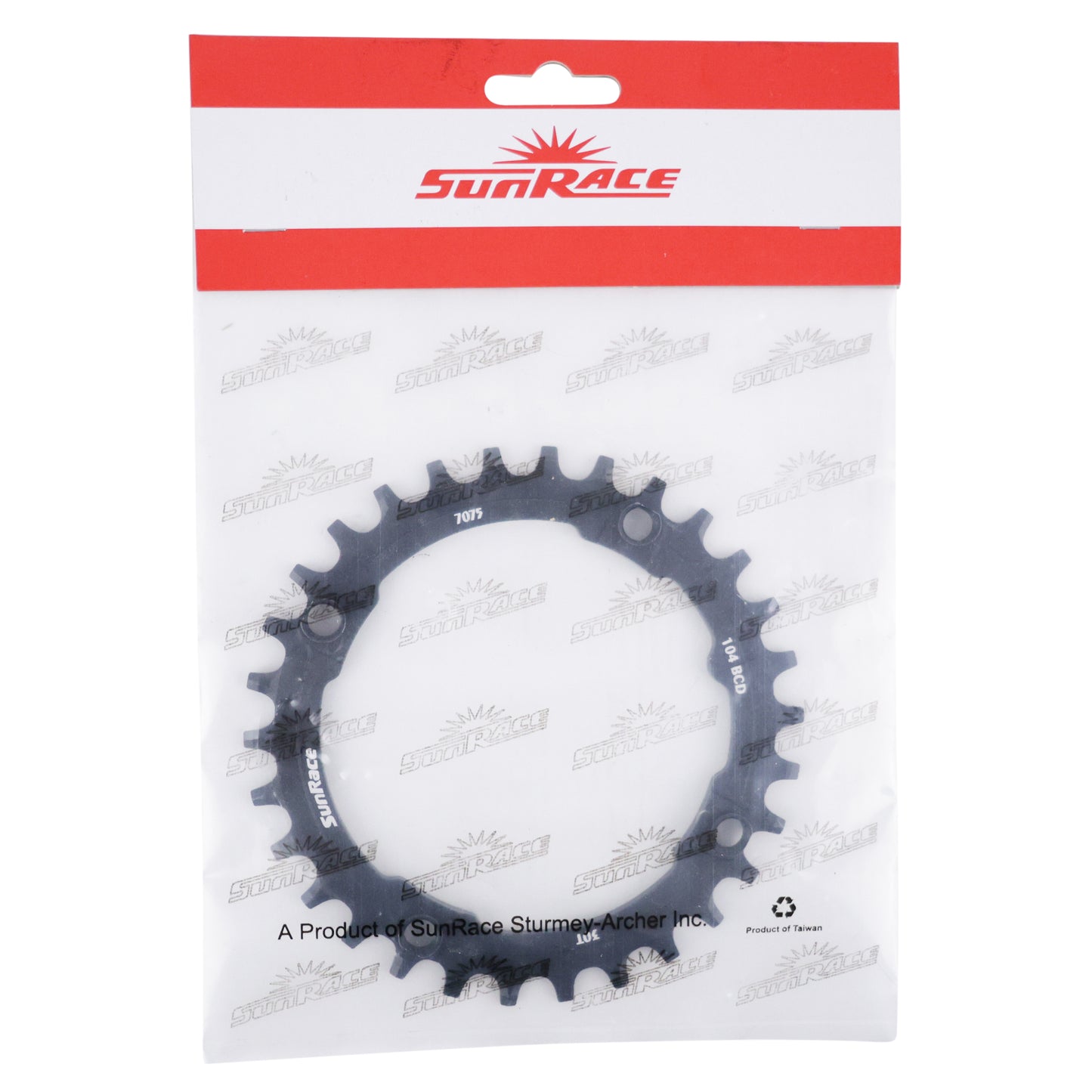 Plateau VTT 4 bras D104 pour SunRace mono 30D NW alu
