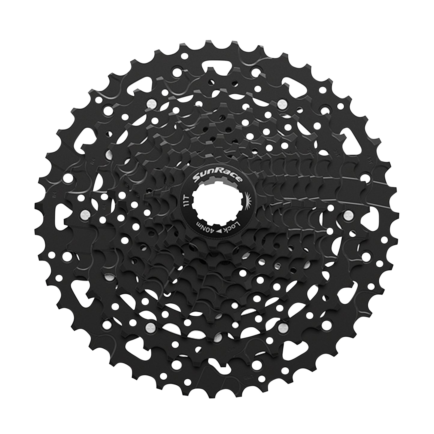 10s Cassette Sunrace u-series csus400 11-43 MTB black (11-13-15-17-20-23-26-30-36-43) - Shimano CUES, Linkglide compatible