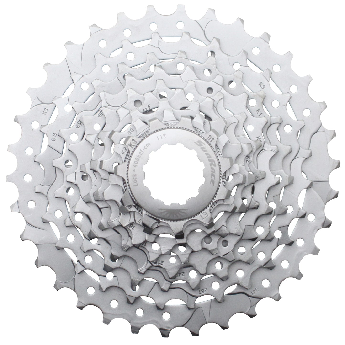 9v. Sunrace m96 11-34 MTB Cassette for Shimano nickel (11-12-14-16-18-21-24-28-34)