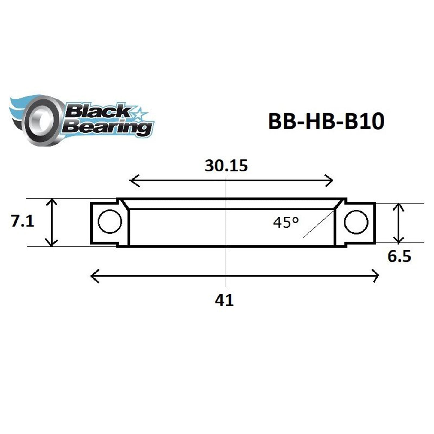 Blackbearing B10 Headset Bearing 30.15x41x7.1 45x90
