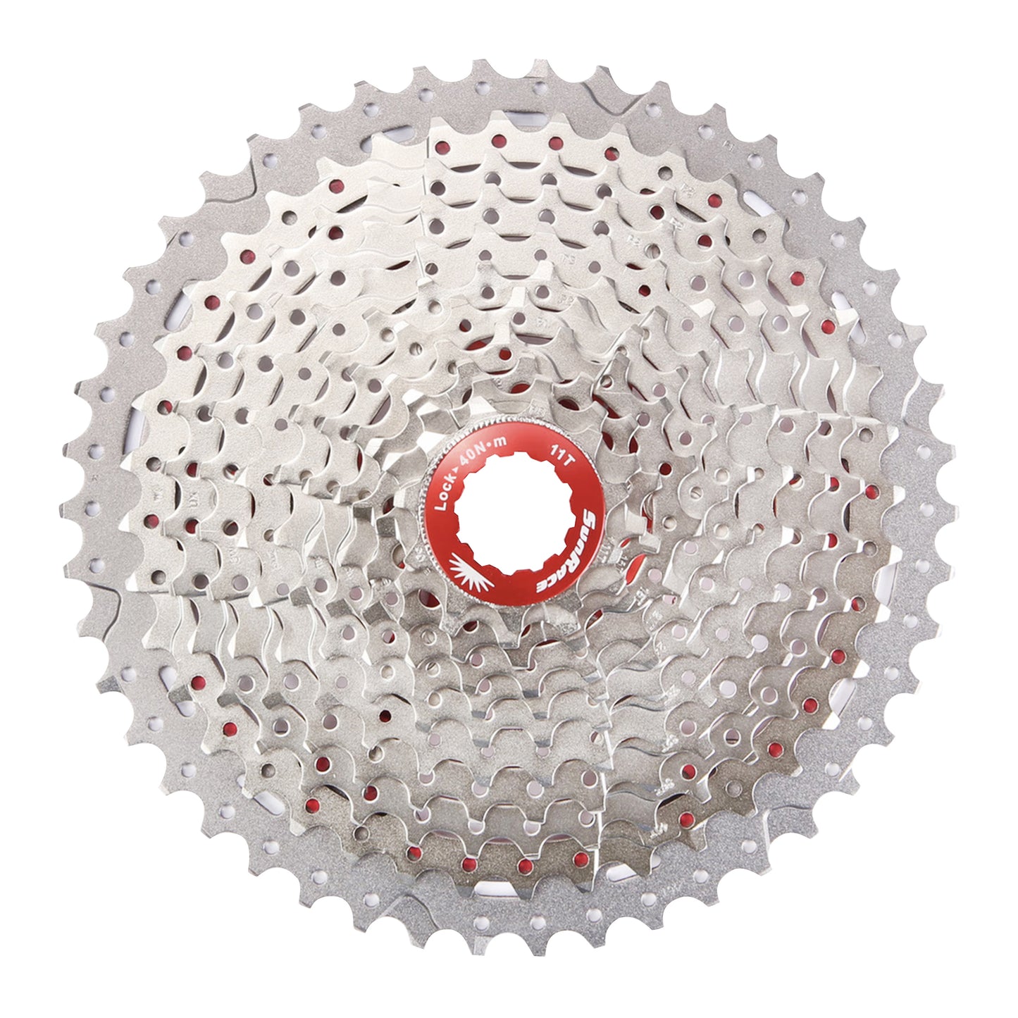 11-speed cassette Sunrace csmx8 11-42 gravel for Shimano hg-l-hg-m metallic silver (11-13-15-17-19-21-24-28-32-36-42)