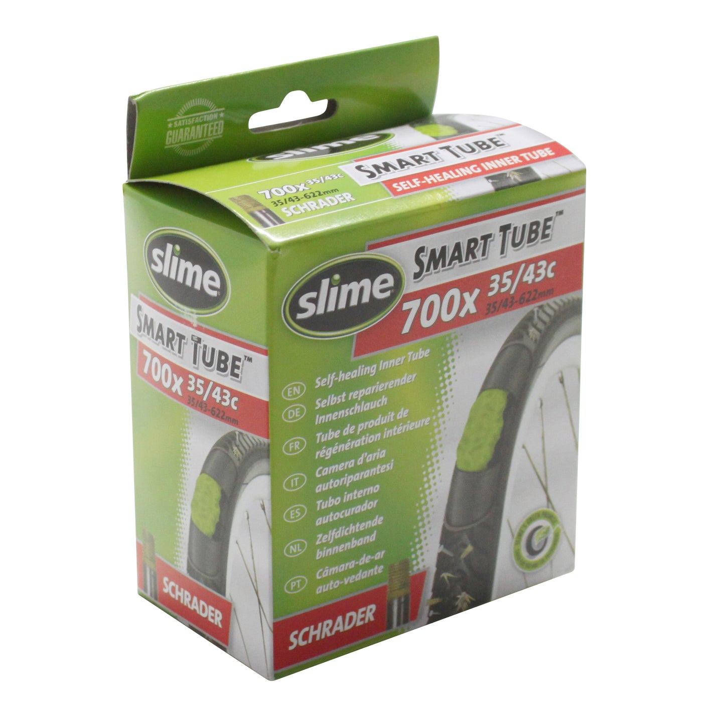 Bicycle inner tube 700 x 35-43 Slime standard valve removable core with puncture sealant