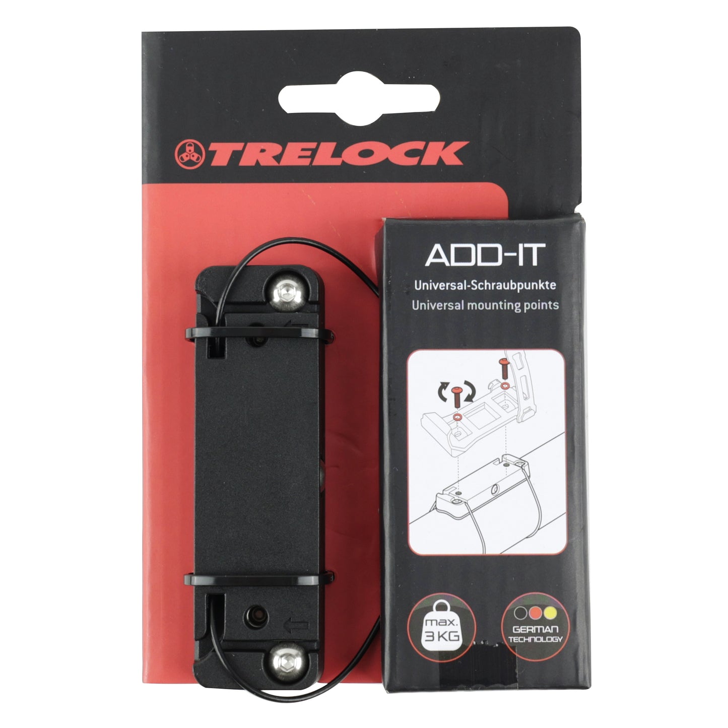 support Antivol vélo pliable-pliant et porte bidon Trelock add-it noir montage universel poids max 3 kg