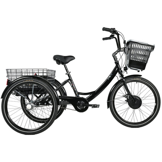 Leader Fox Bormio 24 2025 electric tricycle black 3S Bafang