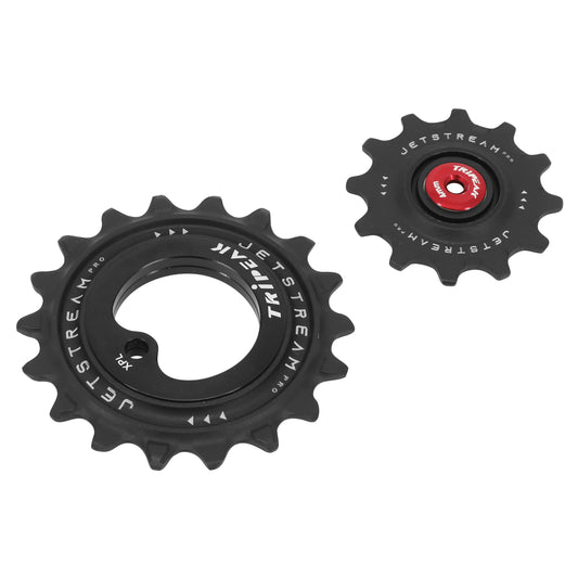 Tripeak 12-18T ceramic derailleur pulley, 12x1 speed. Sram AXS XPLR Red-Force-Rival, black, set of 2.