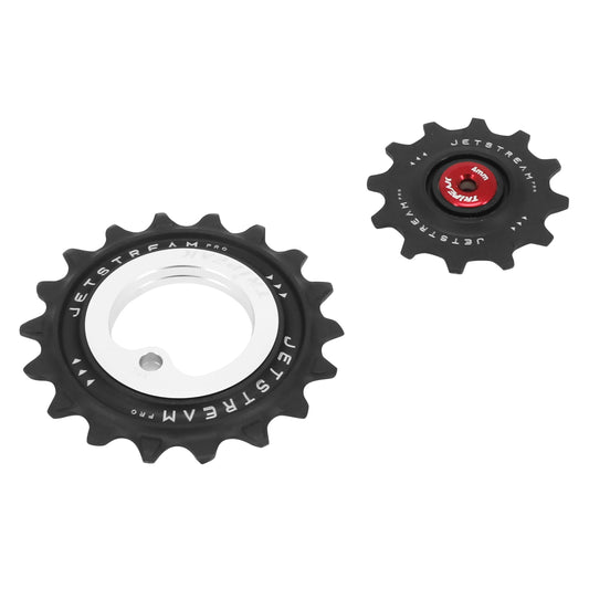 Tripeak 12-18T ceramic pulley wheel 12x1v. Sram AXS XPLR Red-Force-Rival silver set of 2