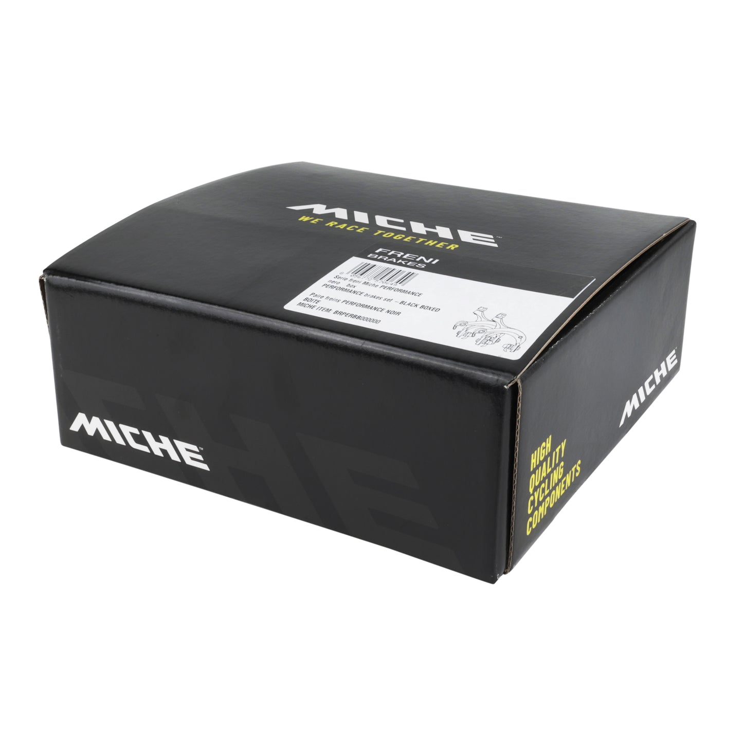 Miche Performance road brake caliper, aluminum pivot, black, 51/57mm (pair)