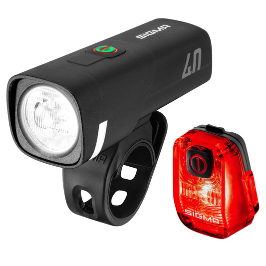 Eclairage vélo usb kit Sigma aura 40 lux-hiro 10