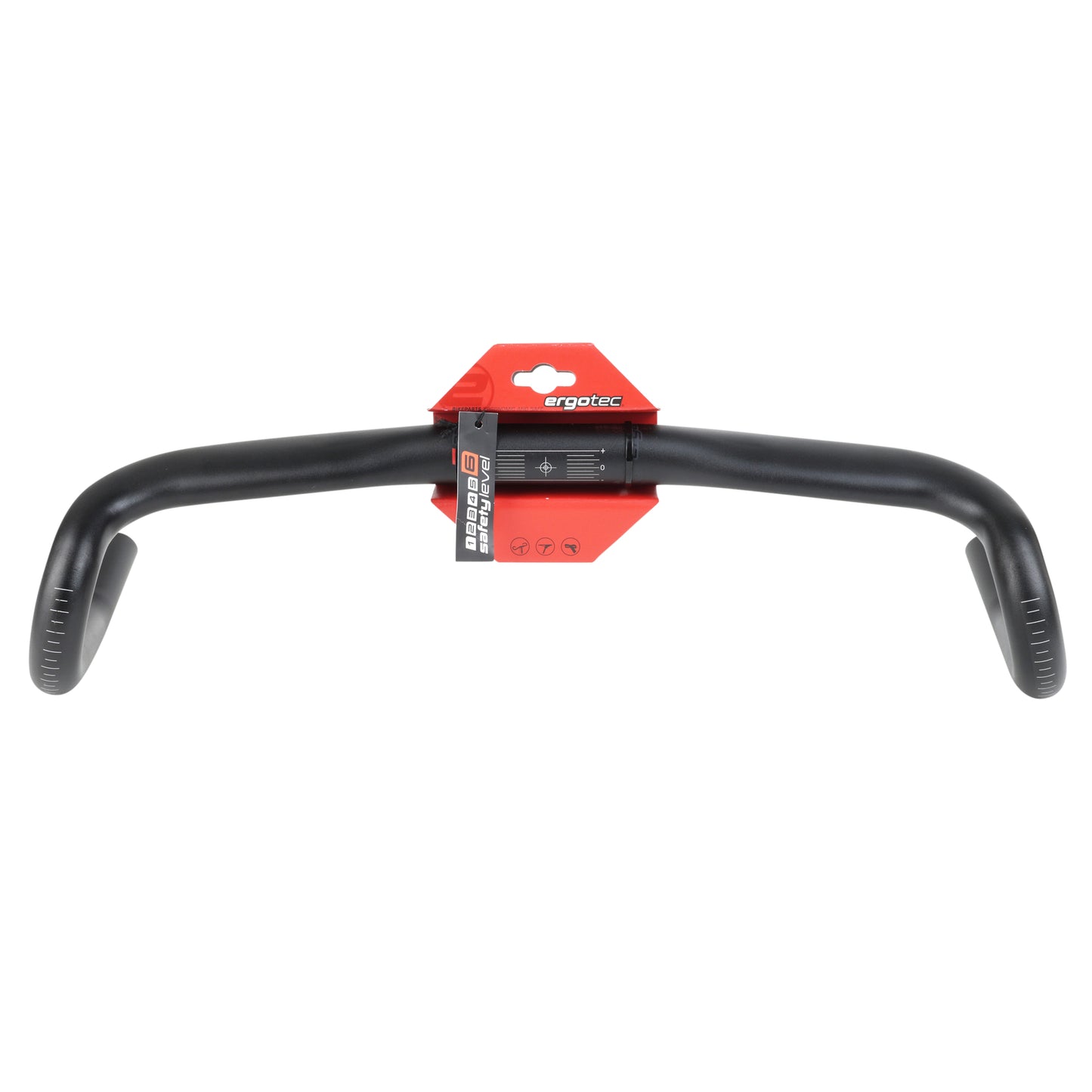 Handlebar Road Ergotec gravel explorer alu black diam 31.8mm L 440-532 mm
