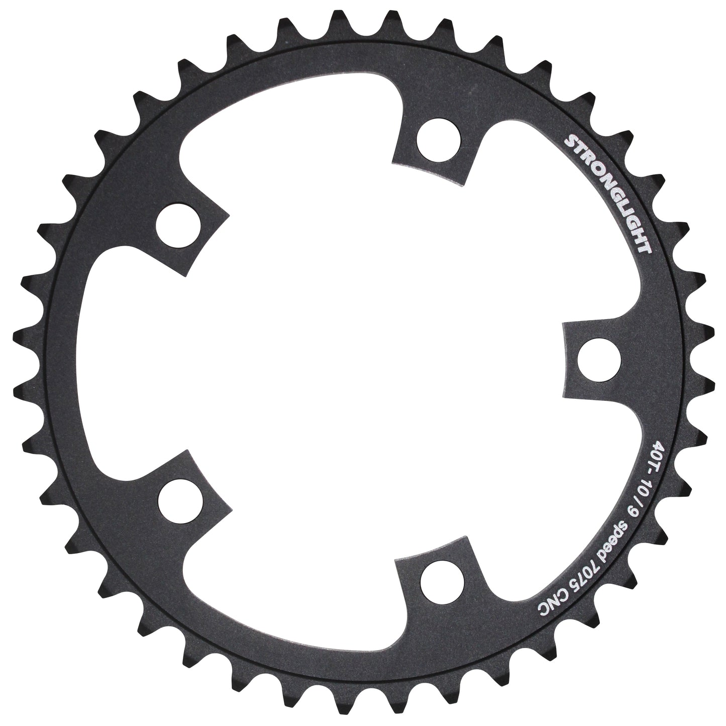 Plateau route Stronglight 5 bras D110 40D int Shimano noir 9-10V