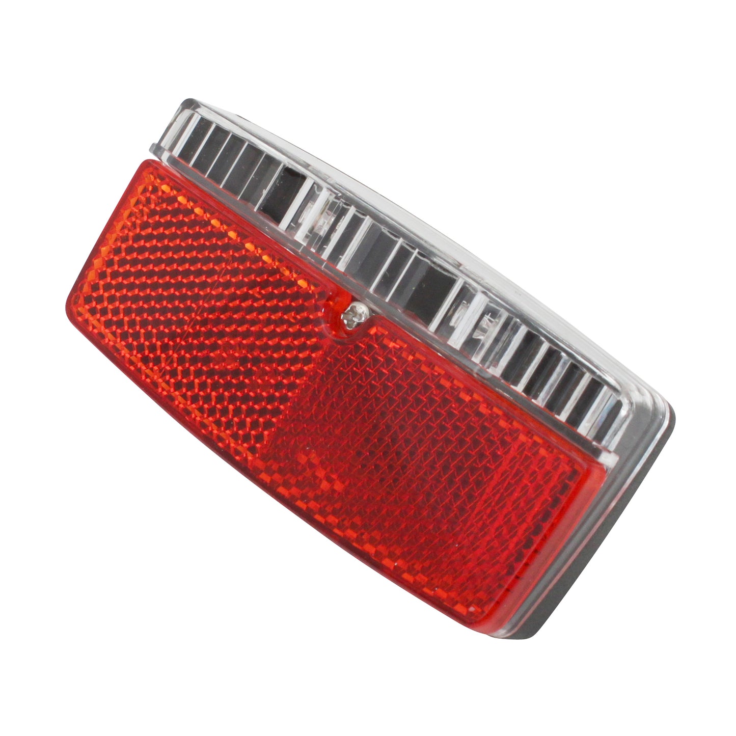 Rear dynamo bike light on pannier rack, 2 black LEDs, 50 and 80mm spacing PCP