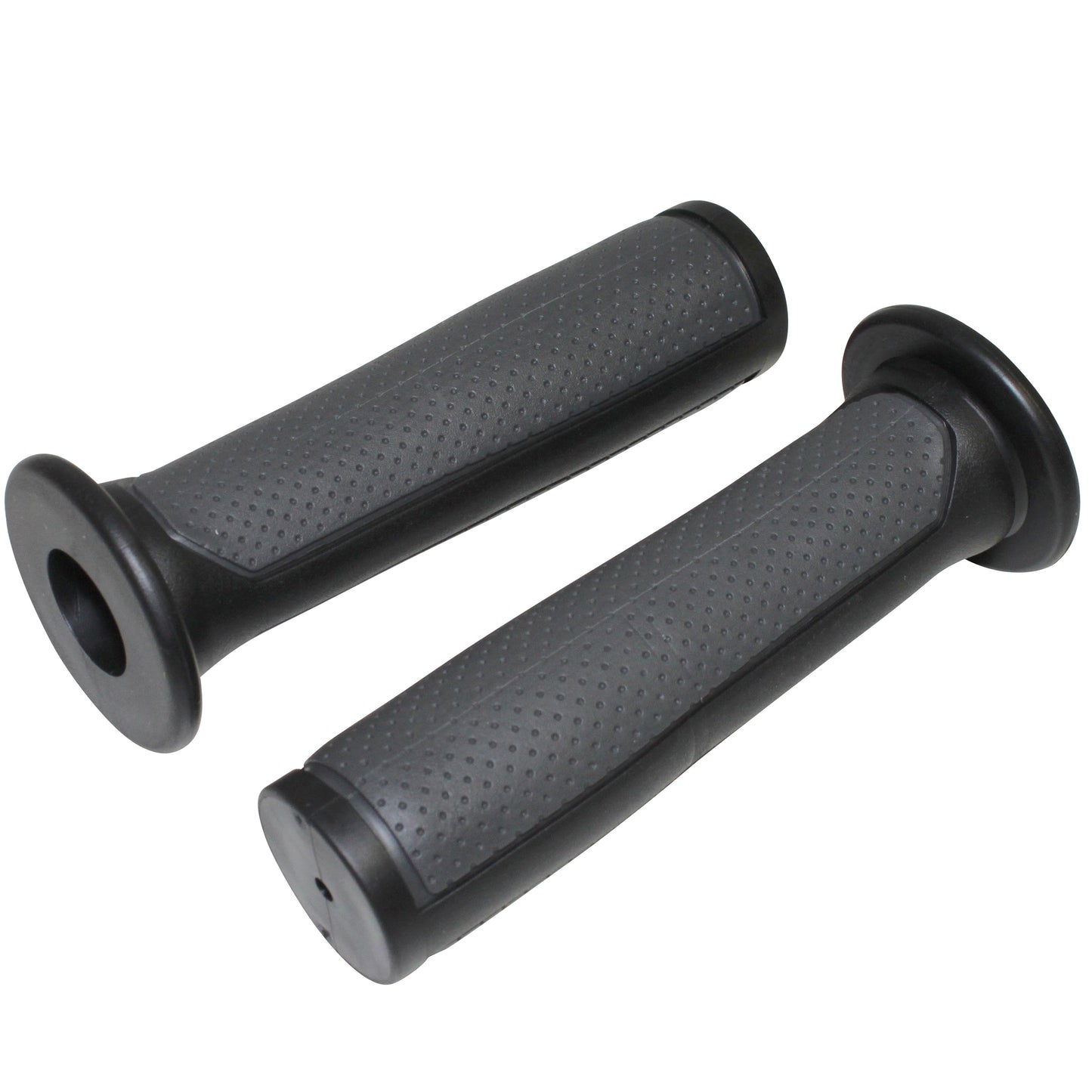 BMX Newton Grips, black-grey, dual-material, 125mm, flanged