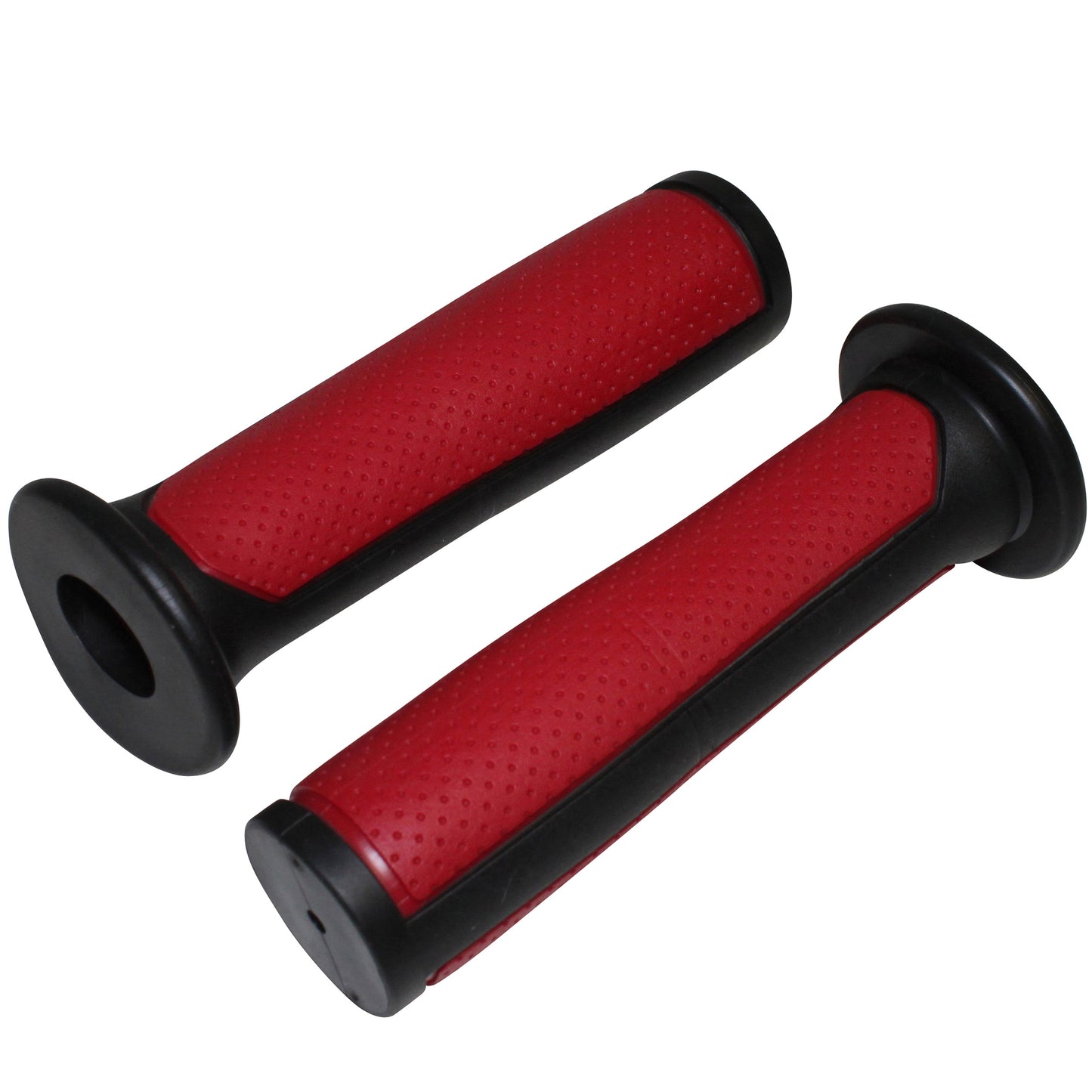 Poignées BMX Newton noir rouge bi-matière 125mm collerette